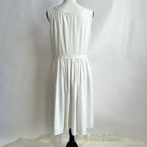 EShakti Embroidered Midi White/Black Dress - Picture 4 of 7